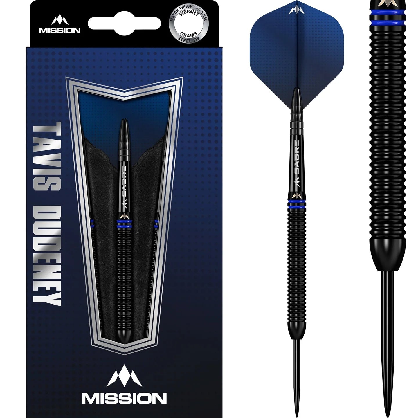 Mission Tavis Dudeney Darts - Steel Tip - 90% - Black PVD