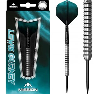 Mission Lewis Gurney Darts - Steel Tip - 95% - Silver-Black Rings