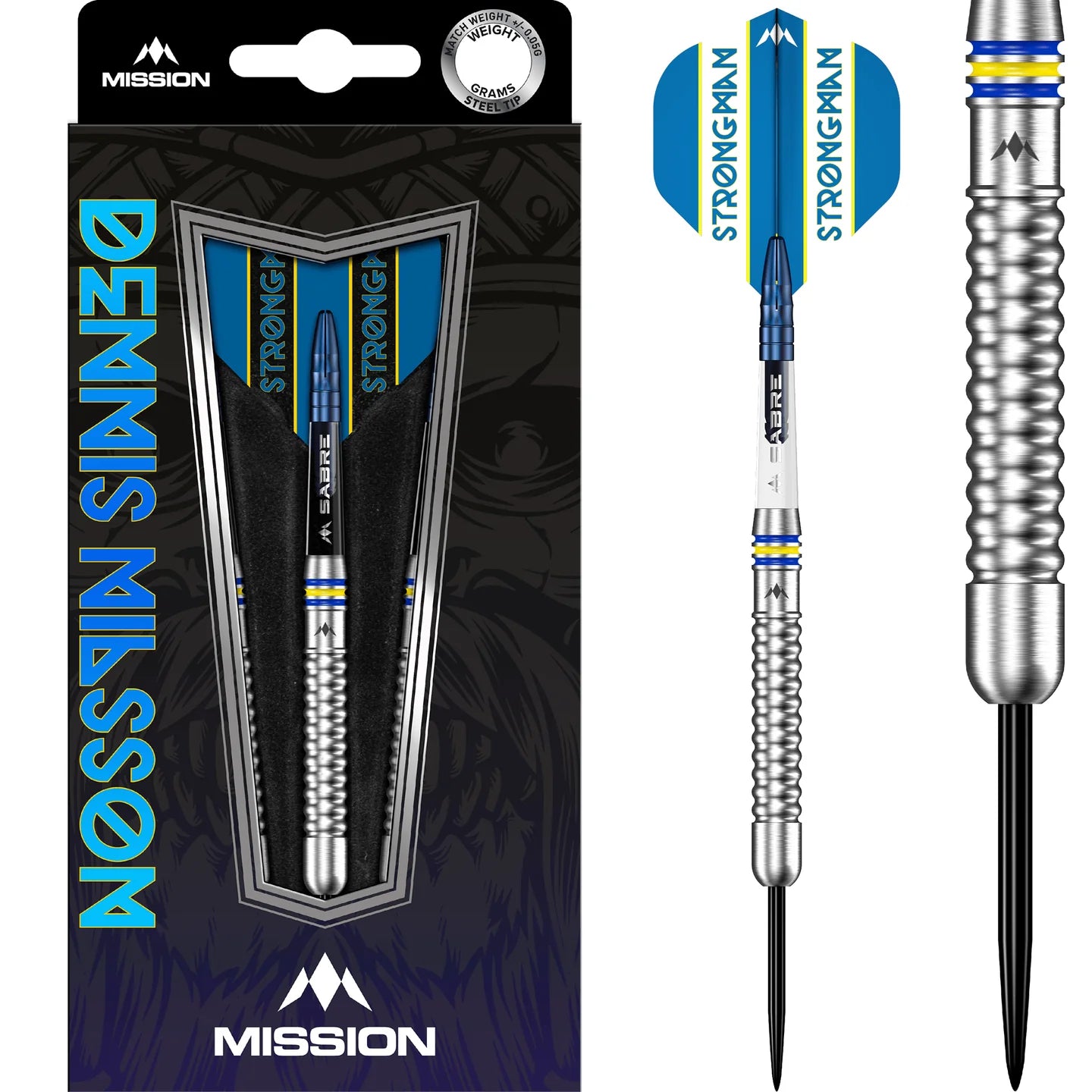 Mission Dennis Nilsson Darts - Steel Tip - 95% - Silver