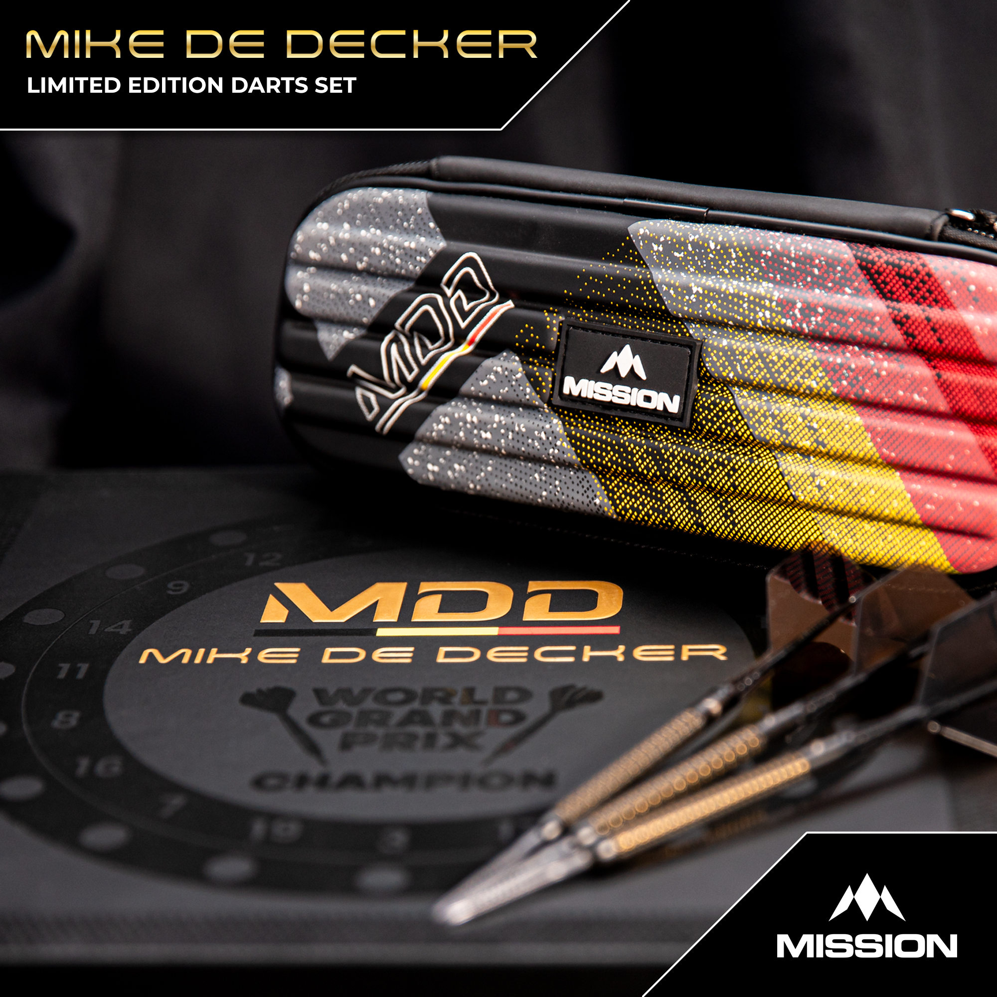 Mission Mike De Decker Darts - Steel Tip - 95% Tungsten - Limited Edition - World Grand Prix - Image 2